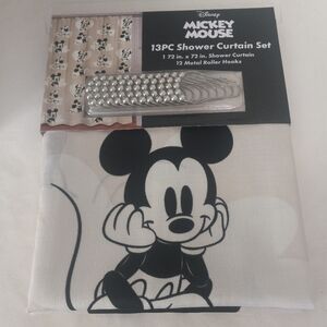 Disney Mickey And Minnie Mouse Valentine's Day Shower Curtain Set 72"×72"